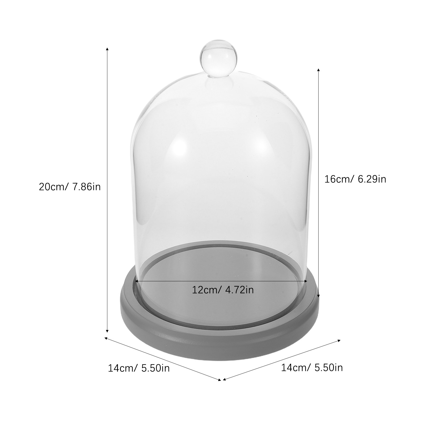 Glass Dome Cloche Clear Bell J - Plastic Dome Clear ulasan dan harga