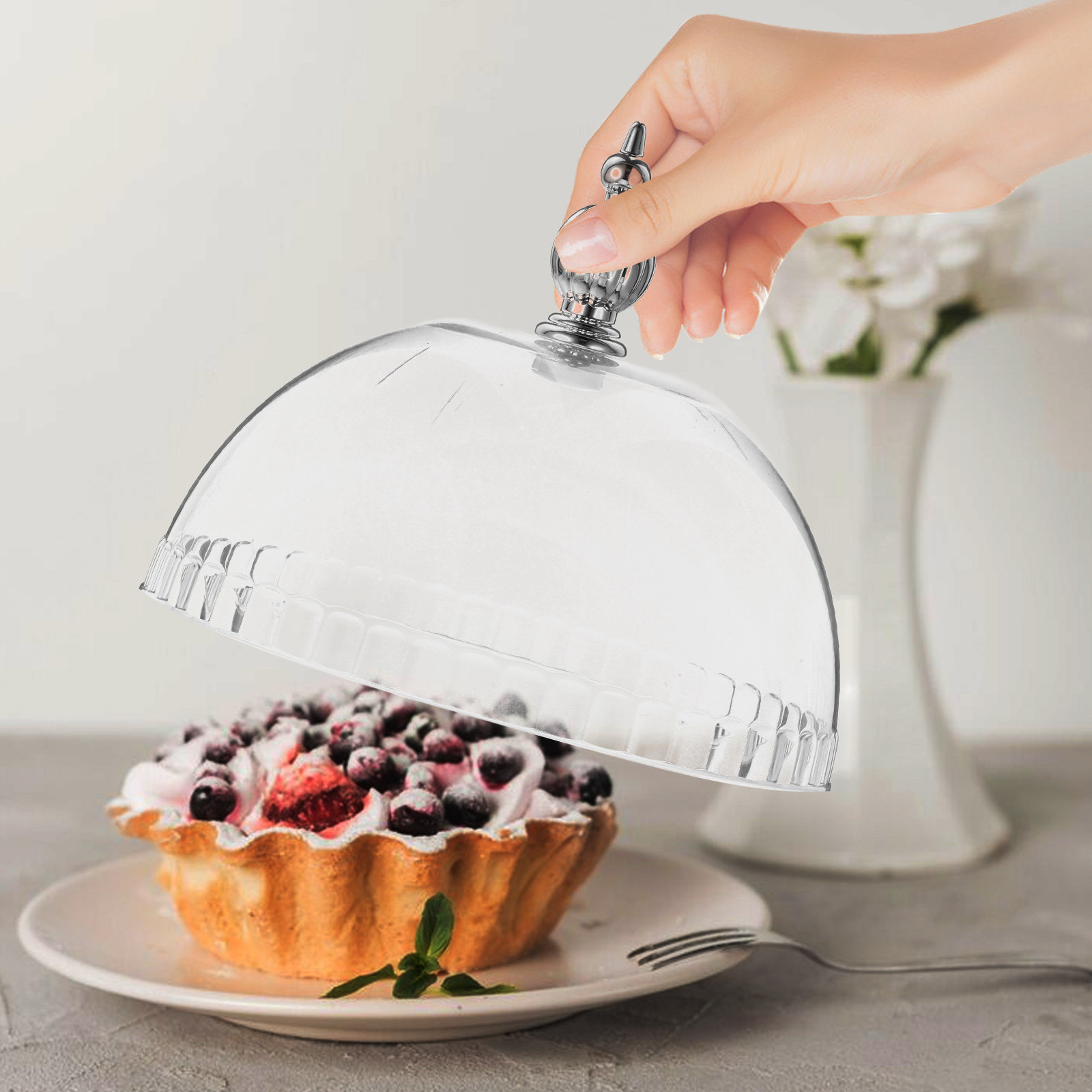 Plastic Clear Cake Dome Cover  - Plastic Dome Clear ulasan dan harga