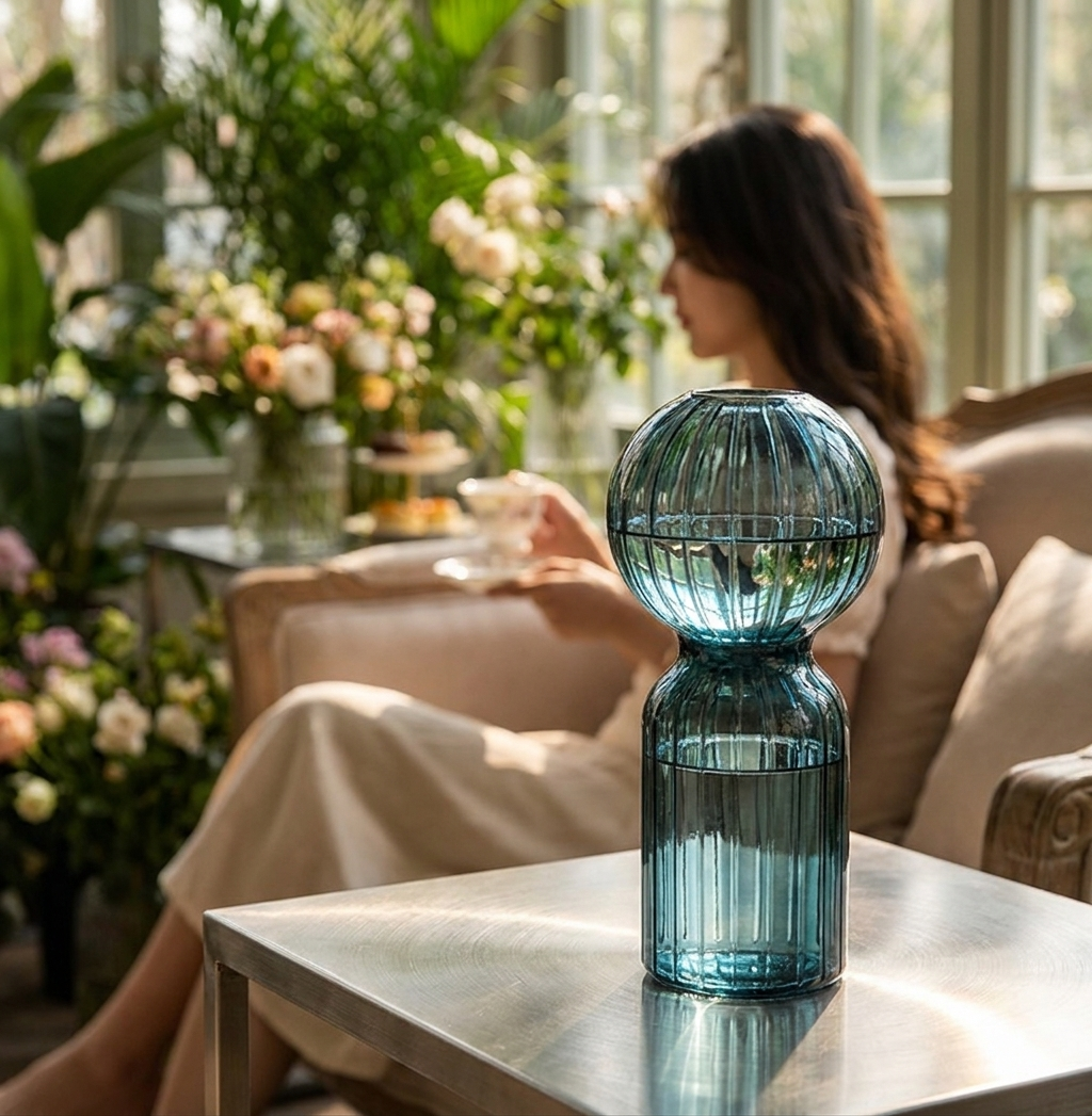 Nordic Striped Color Bubble Gl - Propagation Station Vase ulasan dan harga