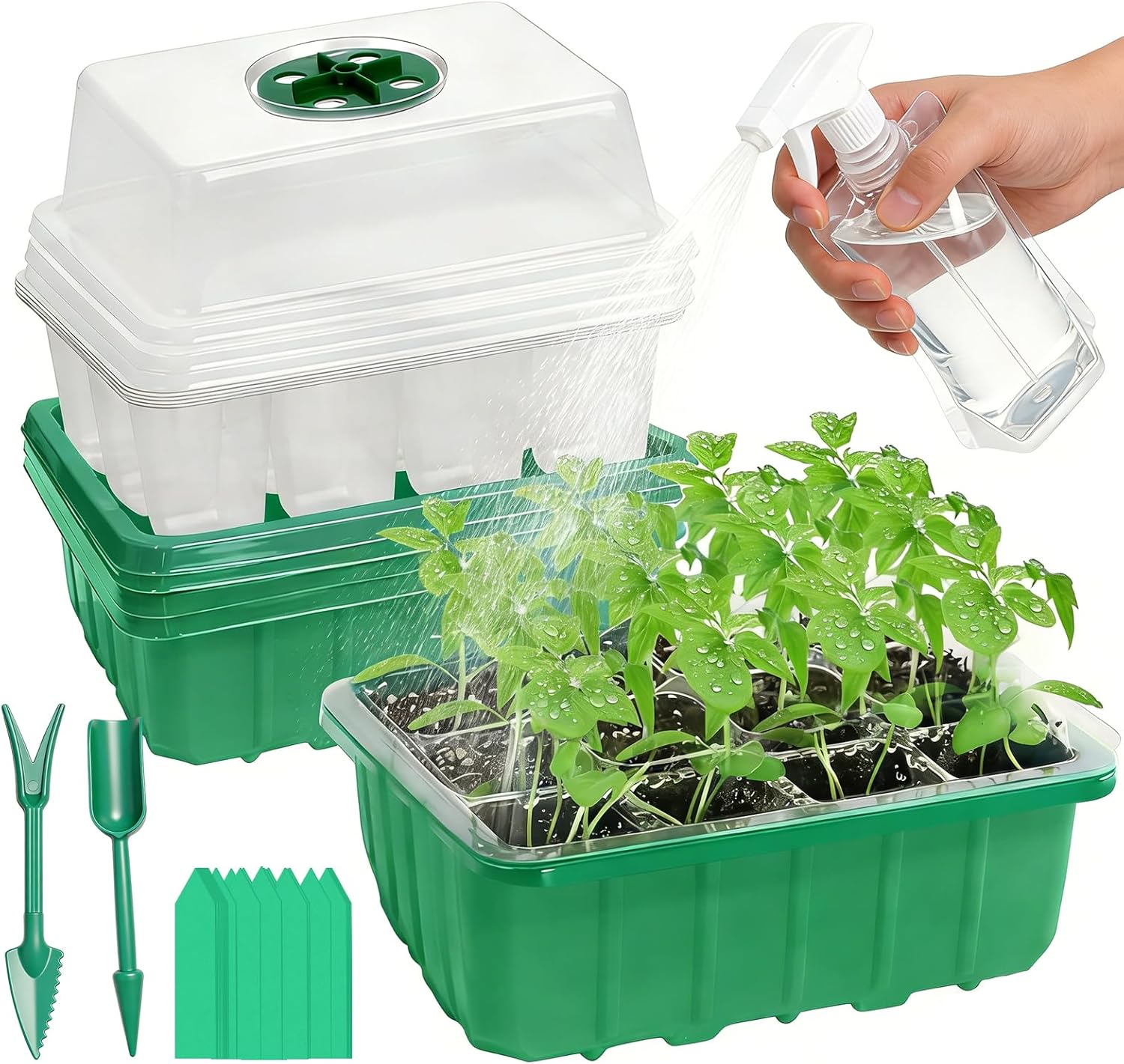 5-Pack Seed Starter Tray Kit w - Humidity Dome Kit ulasan dan harga