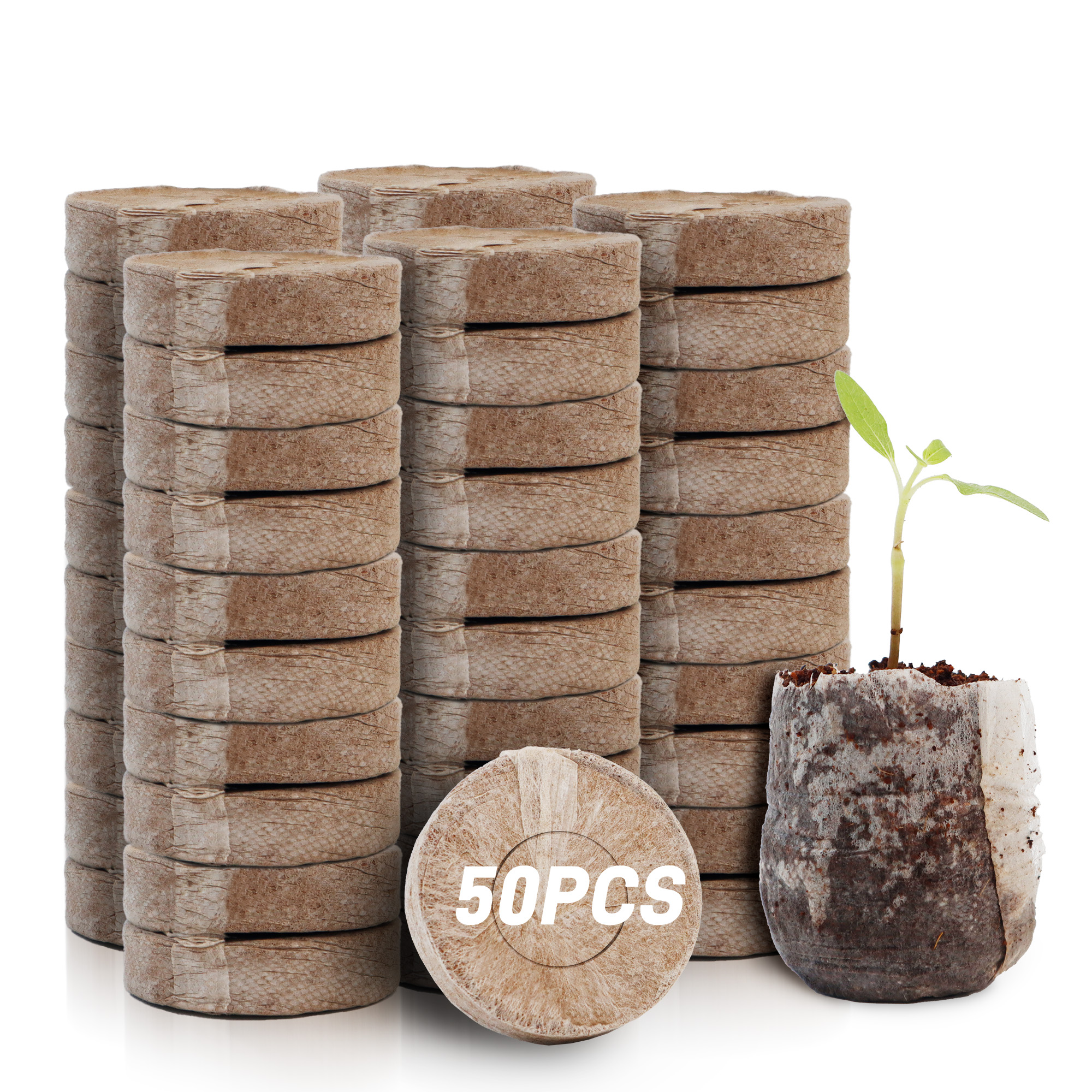 50pcs 35mm Compressed Peat Pel - Peat Pellet Tray ulasan dan harga