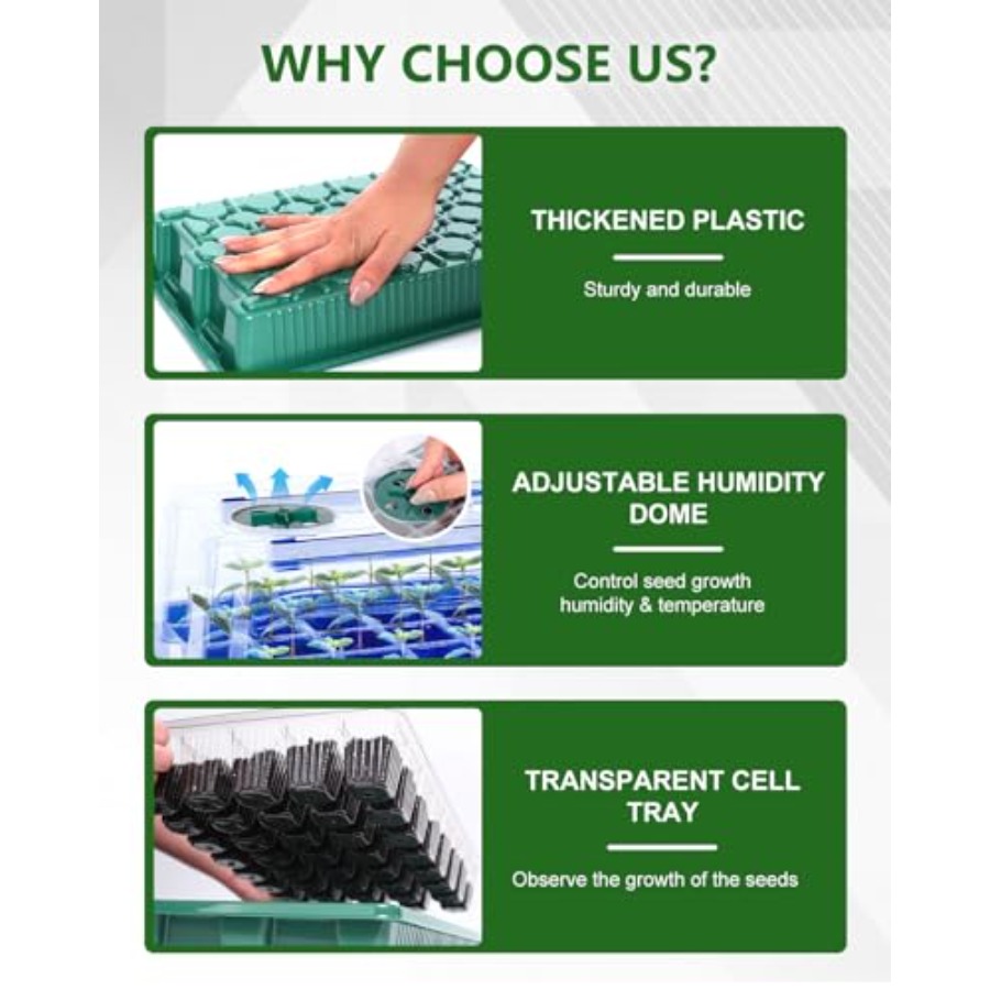 Seed Starter Kit with Grow Lig - Humidity Dome Kit ulasan dan harga