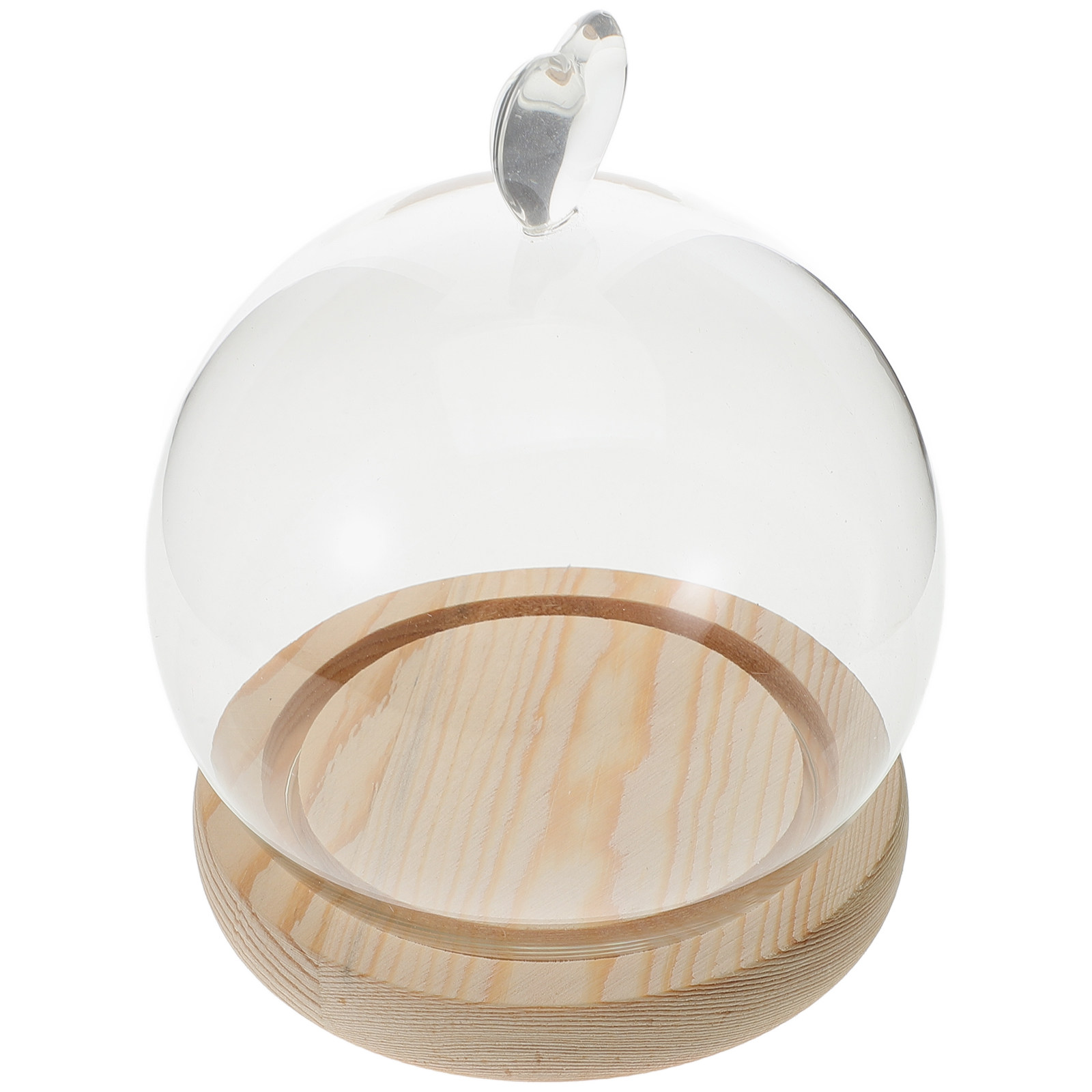 1Set Glass Dome Cloche Heart S - Plastic Dome Clear ulasan dan harga