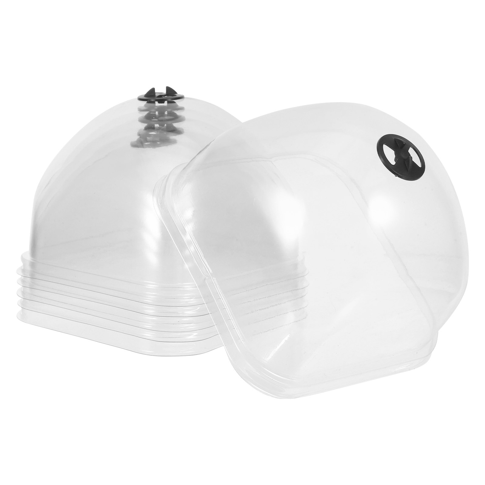 6Pcs Plant Cover Humidity Dome - Plastic Dome Clear ulasan dan harga