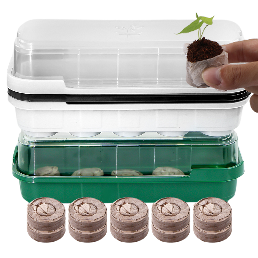 10 Cells Seedling Trays Germin - Peat Pellet Tray ulasan dan harga