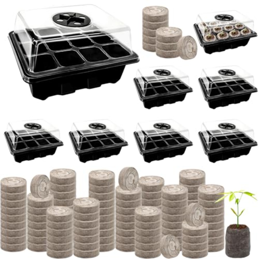 8 Pack Seed Starter Tray with  - Peat Pellet Tray ulasan dan harga